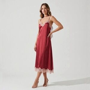 Sense Collection | Lace Trimmed Open Back Slip Dress Size US 12